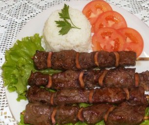 Espeto Carne e Bacon